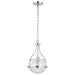 Pendant Nuvo 60-7816 Amado 1 Light Pendant - 10 Inches - Polished Nickel Finish - Clear Glass Nuvo