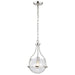 Pendant Nuvo 60-7816 Amado 1 Light Pendant - 10 Inches - Polished Nickel Finish - Clear Glass Nuvo