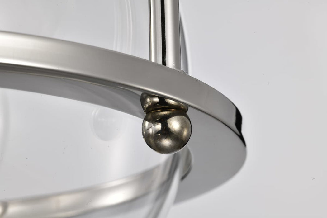Pendant Nuvo 60-7816 Amado 1 Light Pendant - 10 Inches - Polished Nickel Finish - Clear Glass Nuvo