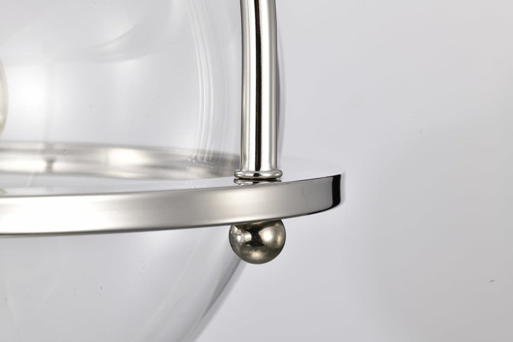 Pendant Nuvo 60-7816 Amado 1 Light Pendant - 10 Inches - Polished Nickel Finish - Clear Glass Nuvo