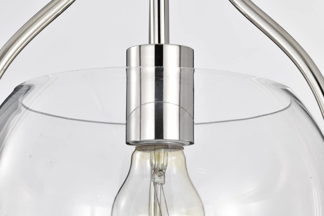 Pendant Nuvo 60-7816 Amado 1 Light Pendant - 10 Inches - Polished Nickel Finish - Clear Glass Nuvo