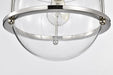 Pendant Nuvo 60-7816 Amado 1 Light Pendant - 10 Inches - Polished Nickel Finish - Clear Glass Nuvo