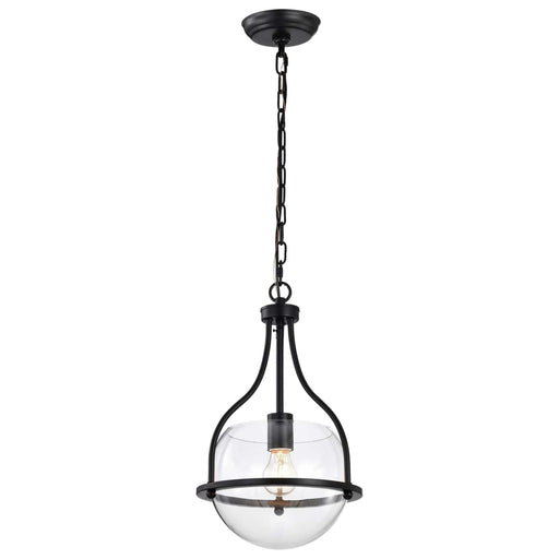 Pendant Nuvo 60-7817 Amado 1 Light Pendant - 10 Inches - Matte Black Finish - Clear Glass Nuvo