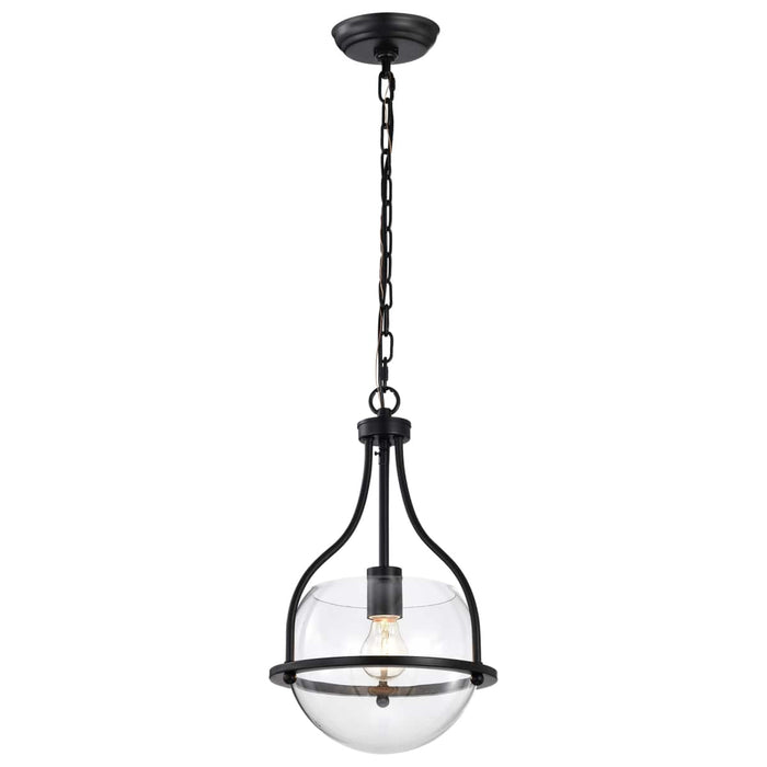Pendant Nuvo 60-7817 Amado 1 Light Pendant - 10 Inches - Matte Black Finish - Clear Glass Nuvo
