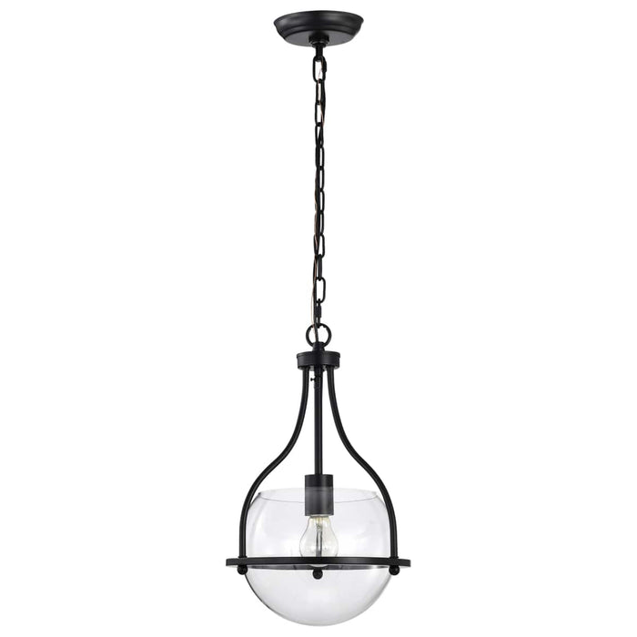 Pendant Nuvo 60-7817 Amado 1 Light Pendant - 10 Inches - Matte Black Finish - Clear Glass Nuvo