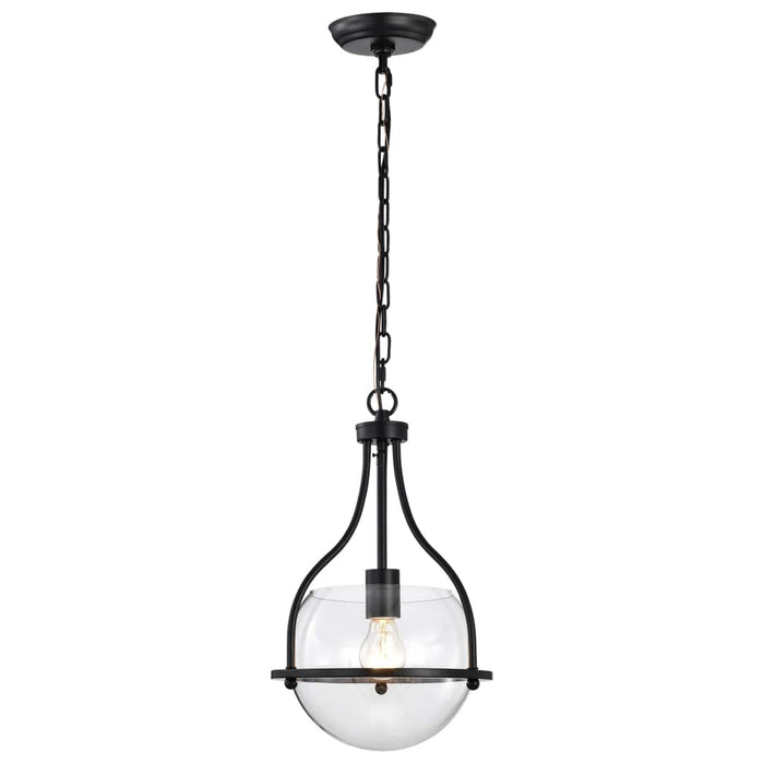 Pendant Nuvo 60-7817 Amado 1 Light Pendant - 10 Inches - Matte Black Finish - Clear Glass Nuvo