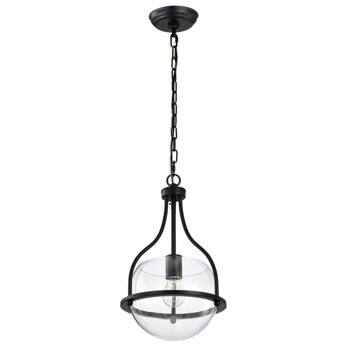 Pendant Nuvo 60-7817 Amado 1 Light Pendant - 10 Inches - Matte Black Finish - Clear Glass Nuvo