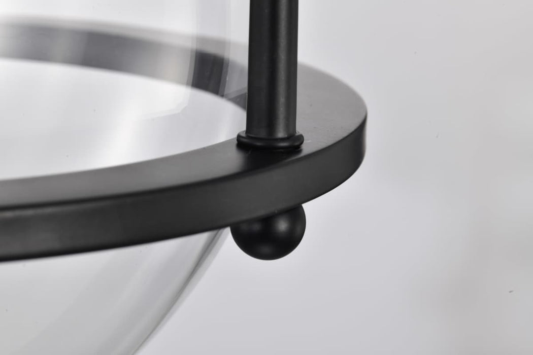 Pendant Nuvo 60-7817 Amado 1 Light Pendant - 10 Inches - Matte Black Finish - Clear Glass Nuvo