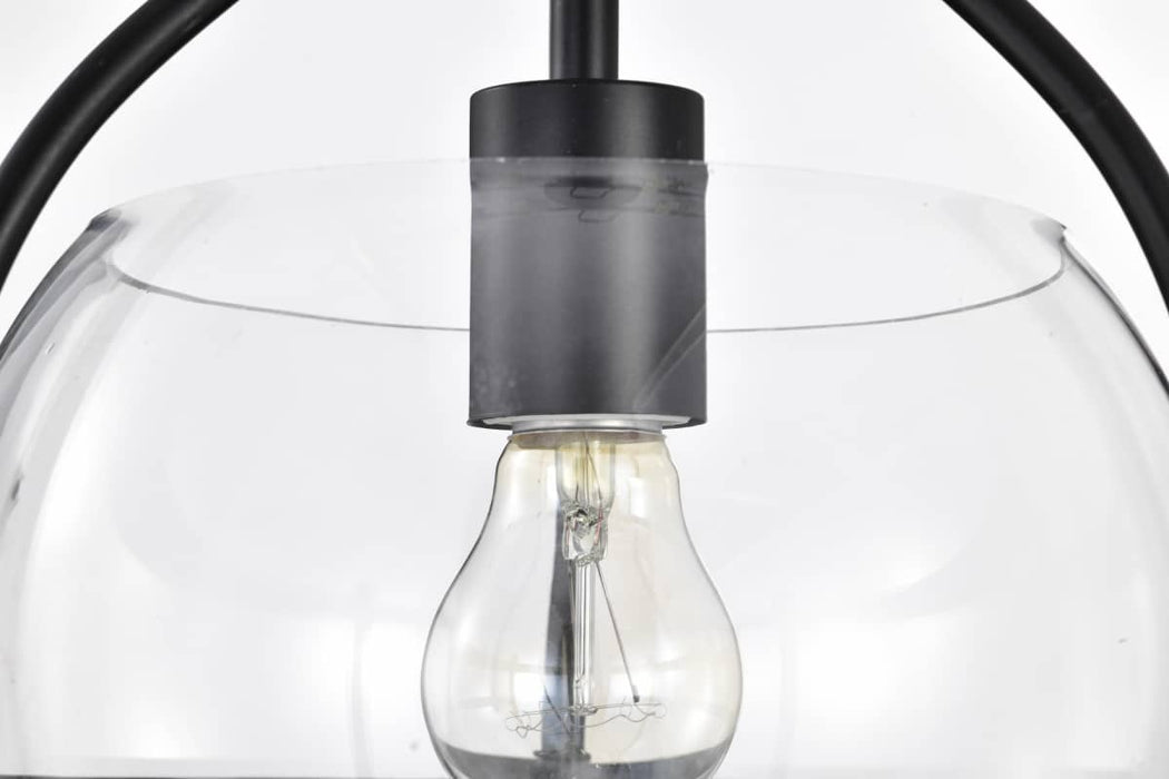 Pendant Nuvo 60-7817 Amado 1 Light Pendant - 10 Inches - Matte Black Finish - Clear Glass Nuvo