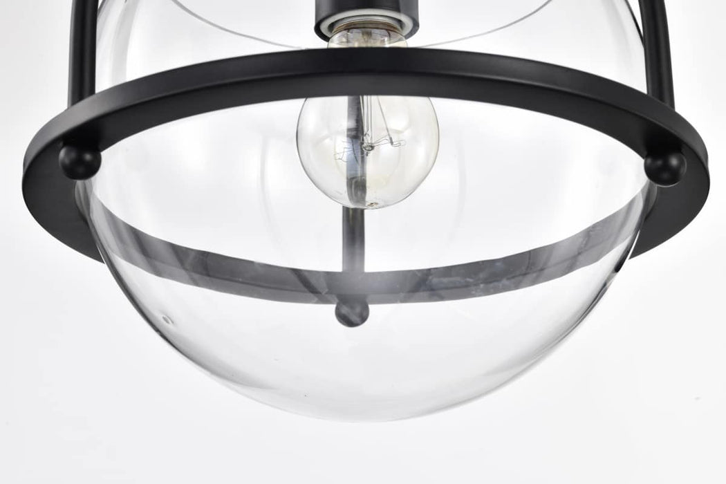 Pendant Nuvo 60-7817 Amado 1 Light Pendant - 10 Inches - Matte Black Finish - Clear Glass Nuvo