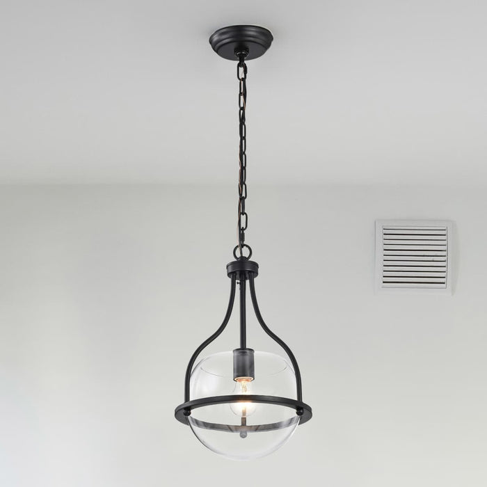 Pendant Nuvo 60-7817 Amado 1 Light Pendant - 10 Inches - Matte Black Finish - Clear Glass Nuvo
