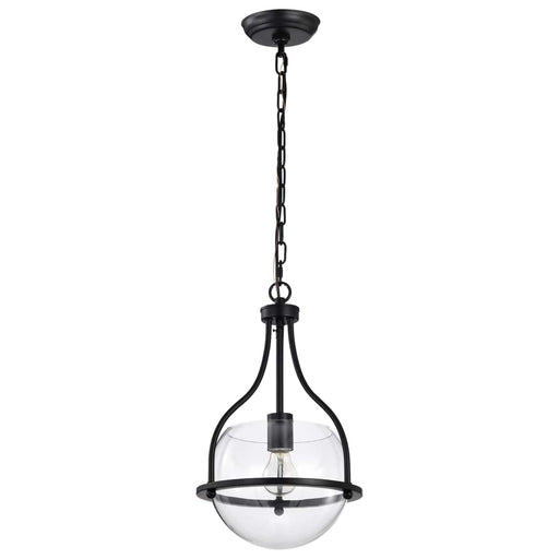 Pendant Nuvo 60-7817 Amado 1 Light Pendant - 10 Inches - Matte Black Finish - Clear Glass Nuvo