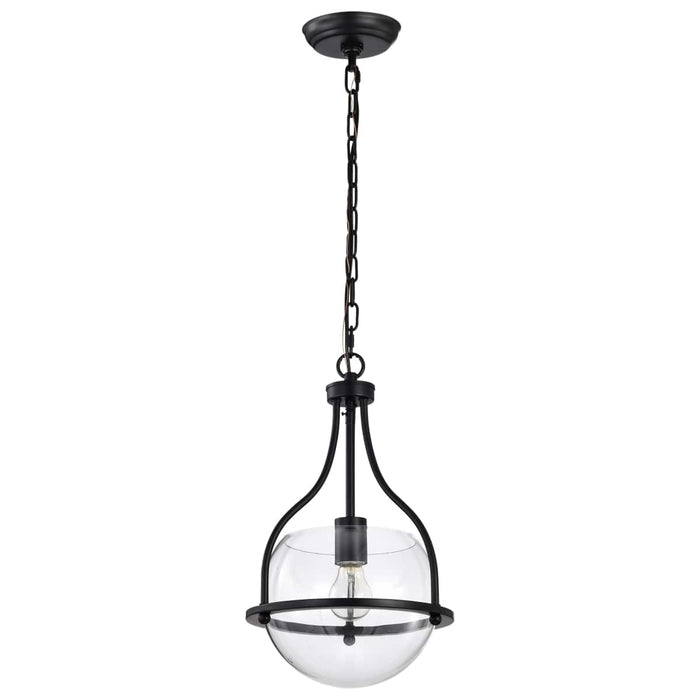 Pendant Nuvo 60-7817 Amado 1 Light Pendant - 10 Inches - Matte Black Finish - Clear Glass Nuvo