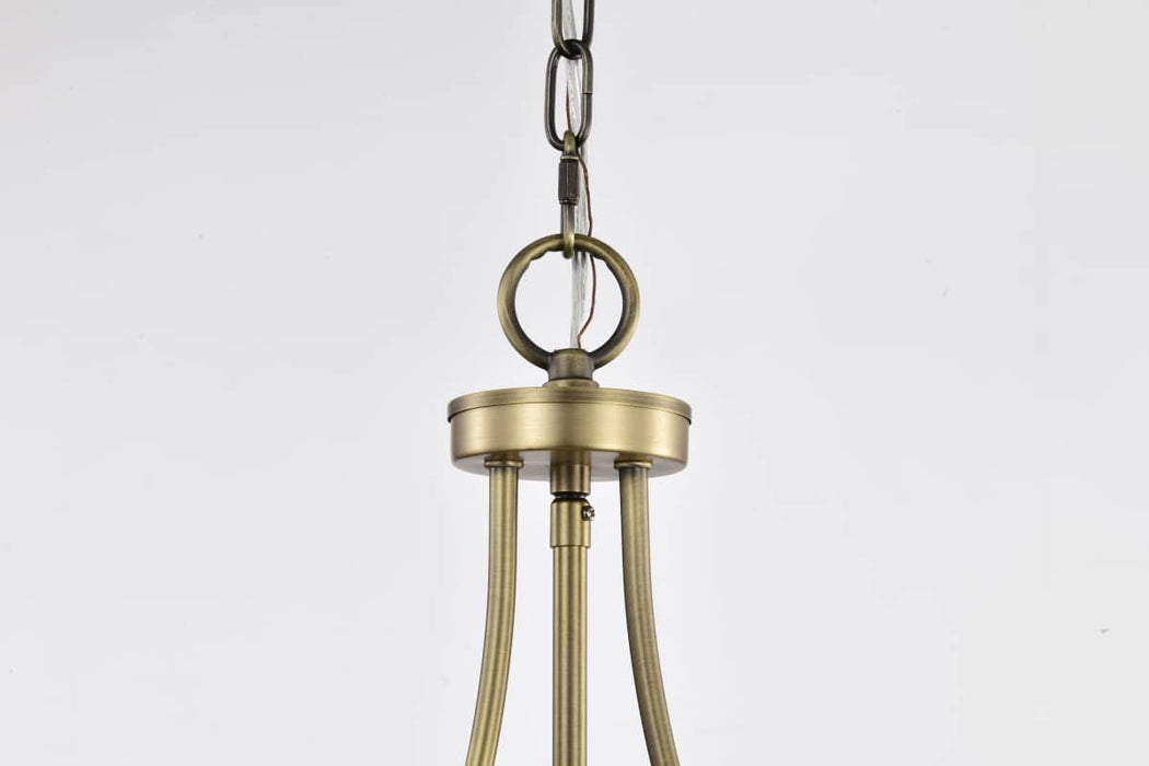 Pendant Nuvo 60-7818 Amado 3 Light Pendant - 14 Inches - Vintage Brass Finish - Clear Glass Nuvo
