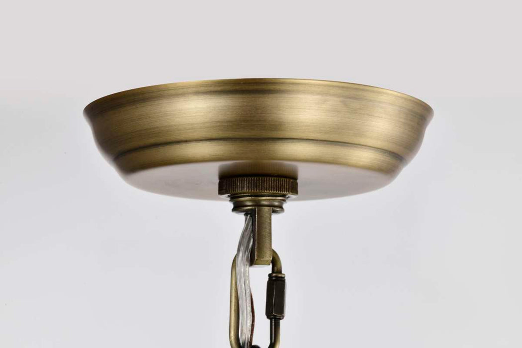 Pendant Nuvo 60-7818 Amado 3 Light Pendant - 14 Inches - Vintage Brass Finish - Clear Glass Nuvo