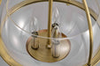 Pendant Nuvo 60-7818 Amado 3 Light Pendant - 14 Inches - Vintage Brass Finish - Clear Glass Nuvo