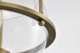 Pendant Nuvo 60-7818 Amado 3 Light Pendant - 14 Inches - Vintage Brass Finish - Clear Glass Nuvo
