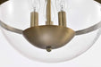 Pendant Nuvo 60-7818 Amado 3 Light Pendant - 14 Inches - Vintage Brass Finish - Clear Glass Nuvo