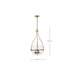 Pendant Nuvo 60-7818 Amado 3 Light Pendant - 14 Inches - Vintage Brass Finish - Clear Glass Nuvo