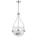 Pendant Nuvo 60-7819 Amado 3 Light Pendant - 14 Inches - Polished Nickel Finish - Clear Glass Nuvo