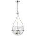 Pendant Nuvo 60-7819 Amado 3 Light Pendant - 14 Inches - Polished Nickel Finish - Clear Glass Nuvo
