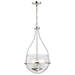 Pendant Nuvo 60-7819 Amado 3 Light Pendant - 14 Inches - Polished Nickel Finish - Clear Glass Nuvo