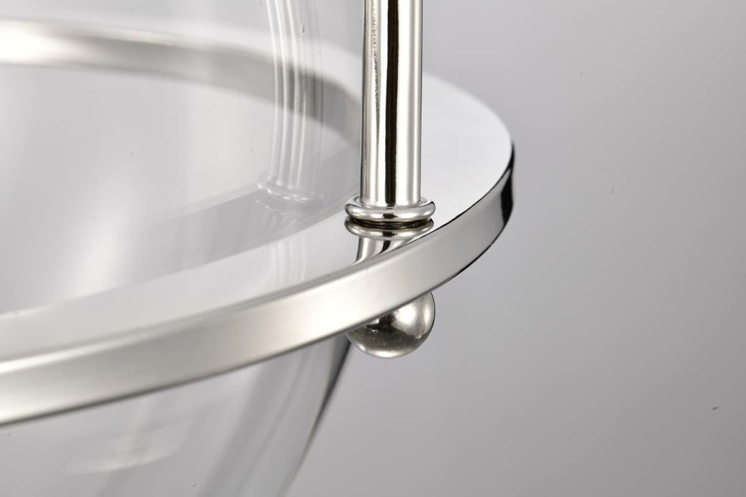 Pendant Nuvo 60-7819 Amado 3 Light Pendant - 14 Inches - Polished Nickel Finish - Clear Glass Nuvo