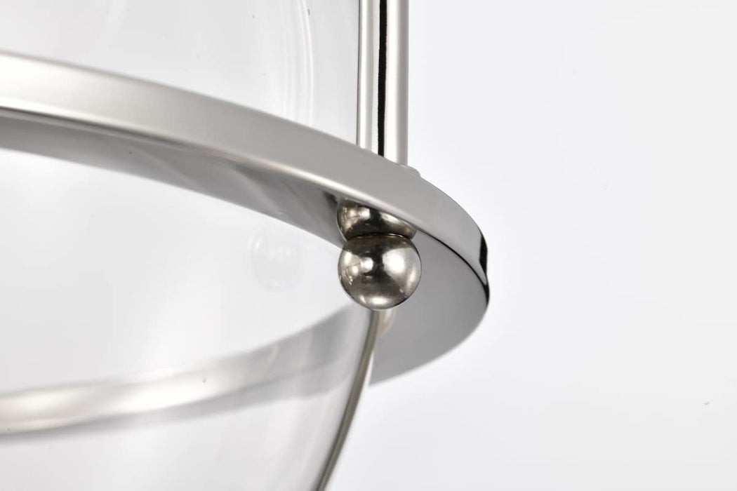 Pendant Nuvo 60-7819 Amado 3 Light Pendant - 14 Inches - Polished Nickel Finish - Clear Glass Nuvo