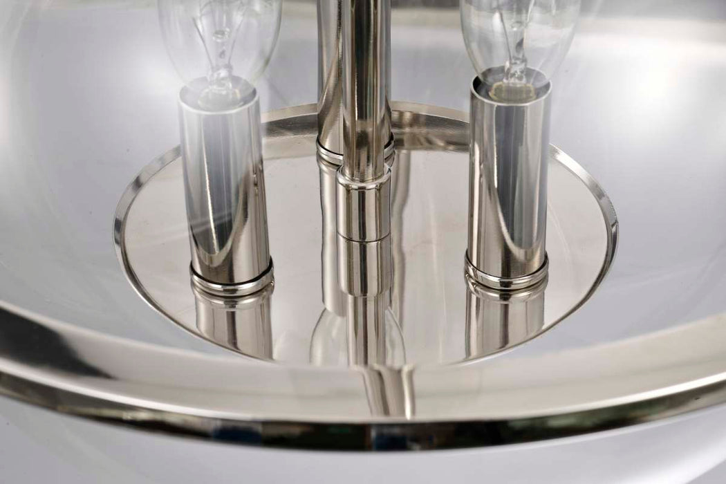 Pendant Nuvo 60-7819 Amado 3 Light Pendant - 14 Inches - Polished Nickel Finish - Clear Glass Nuvo