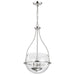Pendant Nuvo 60-7819 Amado 3 Light Pendant - 14 Inches - Polished Nickel Finish - Clear Glass Nuvo