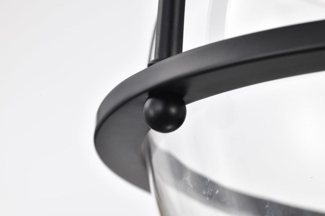 Pendant Nuvo 60-7820 Amado 3 Light Pendant - 14 Inches - Matte Black Finish - Clear Glass Nuvo