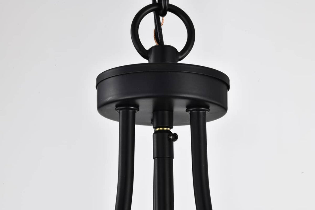 Pendant Nuvo 60-7820 Amado 3 Light Pendant - 14 Inches - Matte Black Finish - Clear Glass Nuvo