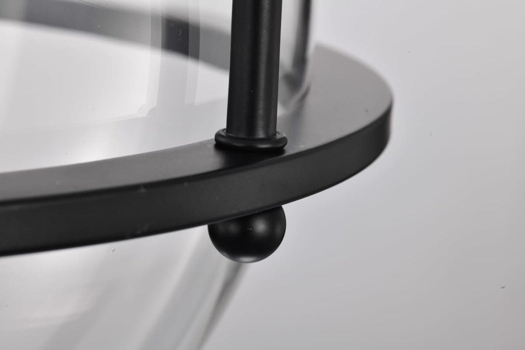 Pendant Nuvo 60-7820 Amado 3 Light Pendant - 14 Inches - Matte Black Finish - Clear Glass Nuvo