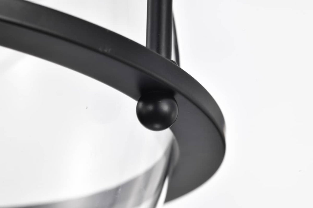 Pendant Nuvo 60-7820 Amado 3 Light Pendant - 14 Inches - Matte Black Finish - Clear Glass Nuvo