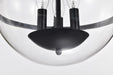 Pendant Nuvo 60-7820 Amado 3 Light Pendant - 14 Inches - Matte Black Finish - Clear Glass Nuvo
