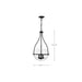 Pendant Nuvo 60-7820 Amado 3 Light Pendant - 14 Inches - Matte Black Finish - Clear Glass Nuvo