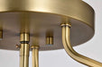 Semi Flush Mount Nuvo 60-7821 Amado 3 Light Semi Flush Mount - Vintage Brass Finish - Clear Glass Nuvo