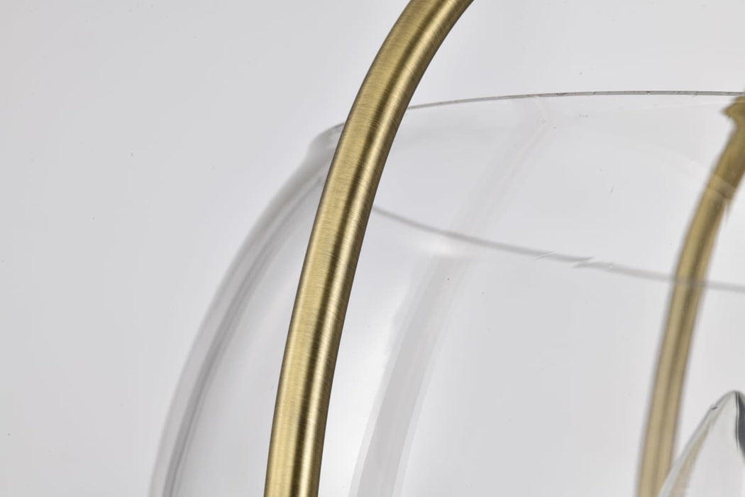 Semi Flush Mount Nuvo 60-7821 Amado 3 Light Semi Flush Mount - Vintage Brass Finish - Clear Glass Nuvo