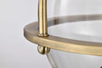Semi Flush Mount Nuvo 60-7821 Amado 3 Light Semi Flush Mount - Vintage Brass Finish - Clear Glass Nuvo