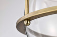 Semi Flush Mount Nuvo 60-7821 Amado 3 Light Semi Flush Mount - Vintage Brass Finish - Clear Glass Nuvo