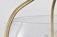 Semi Flush Mount Nuvo 60-7821 Amado 3 Light Semi Flush Mount - Vintage Brass Finish - Clear Glass Nuvo