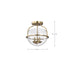 Semi Flush Mount Nuvo 60-7821 Amado 3 Light Semi Flush Mount - Vintage Brass Finish - Clear Glass Nuvo