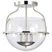 Semi Flush Mount Nuvo 60-7822 Amado 3 Light Semi Flush Mount - Polished Nickel Finish - Clear Glass Nuvo