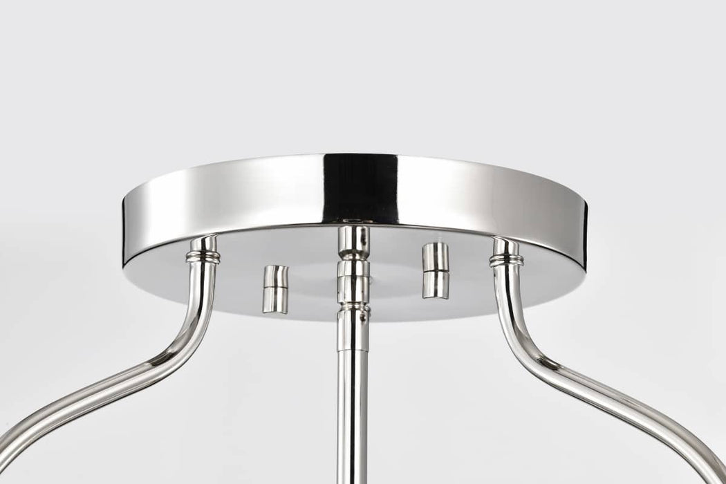Semi Flush Mount Nuvo 60-7822 Amado 3 Light Semi Flush Mount - Polished Nickel Finish - Clear Glass Nuvo