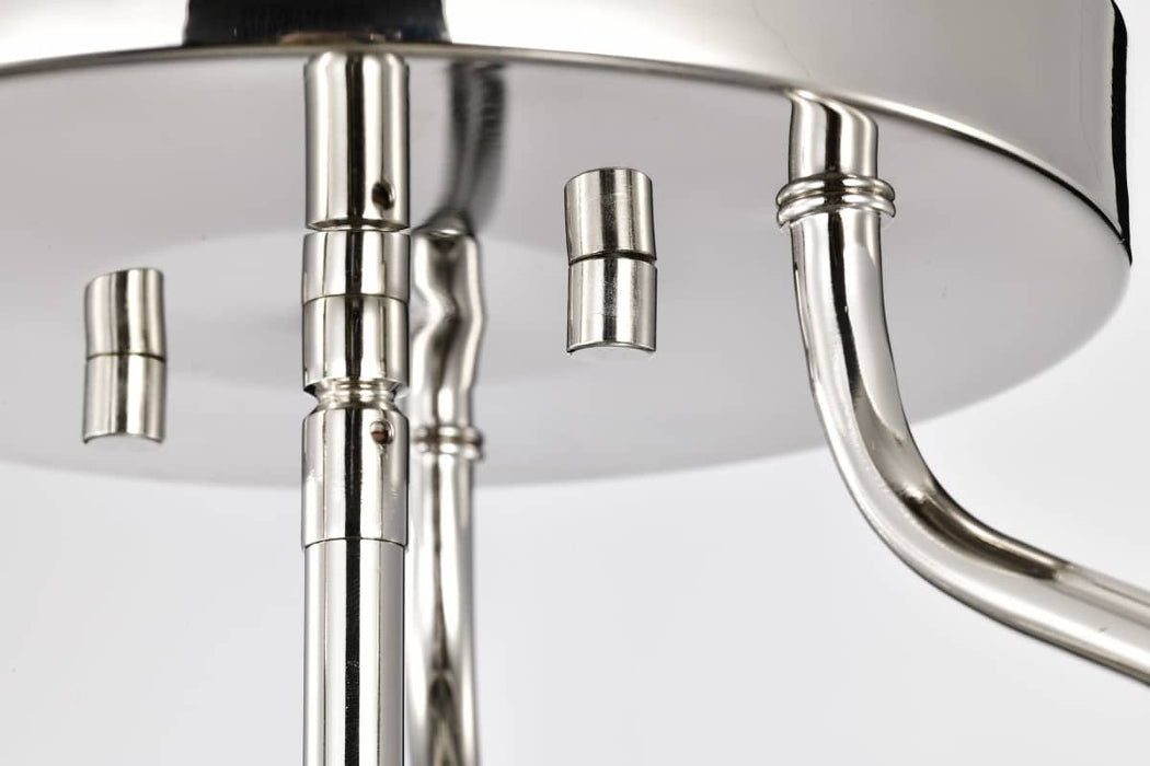 Semi Flush Mount Nuvo 60-7822 Amado 3 Light Semi Flush Mount - Polished Nickel Finish - Clear Glass Nuvo