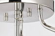 Semi Flush Mount Nuvo 60-7822 Amado 3 Light Semi Flush Mount - Polished Nickel Finish - Clear Glass Nuvo