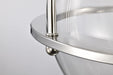 Semi Flush Mount Nuvo 60-7822 Amado 3 Light Semi Flush Mount - Polished Nickel Finish - Clear Glass Nuvo