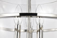 Semi Flush Mount Nuvo 60-7822 Amado 3 Light Semi Flush Mount - Polished Nickel Finish - Clear Glass Nuvo