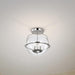 Semi Flush Mount Nuvo 60-7822 Amado 3 Light Semi Flush Mount - Polished Nickel Finish - Clear Glass Nuvo