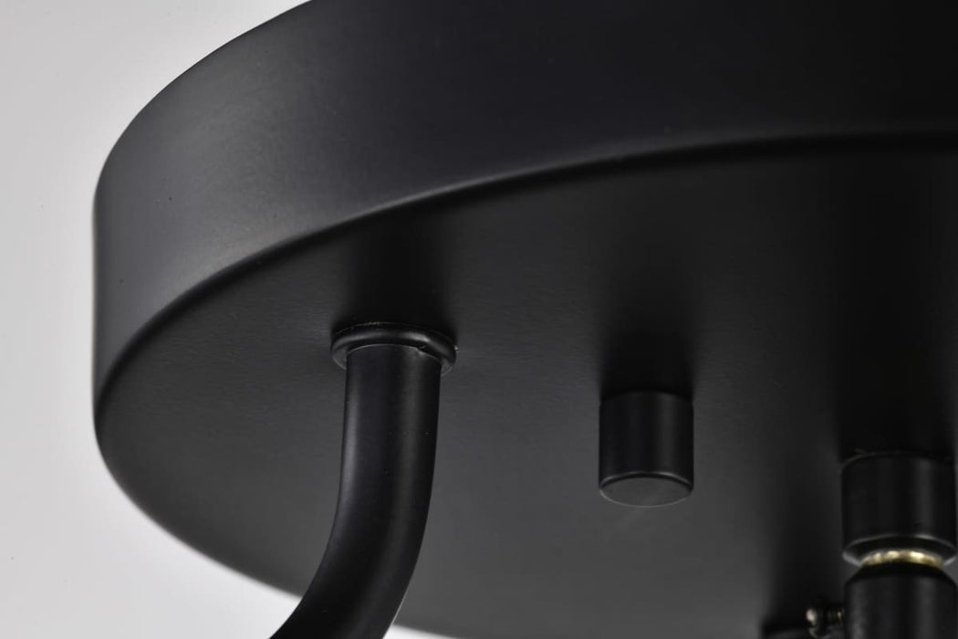 Semi Flush Mount Nuvo 60-7823 Amado 3 Light Semi Flush Mount - Matte Black Finish - Clear Glass Nuvo